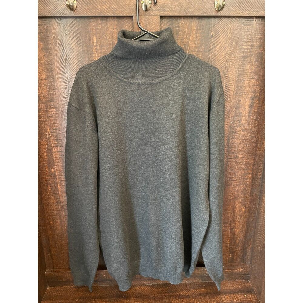 SorBino 3XL Charcoal Gray Turtleneck Sweater Oversized Knit Pullover